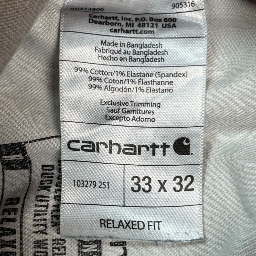 Carhartt Rugged Flex Pants Men 33x32‎ Gray Straight Leg Cargo Relaxed Distressed - Picture 9 of 16